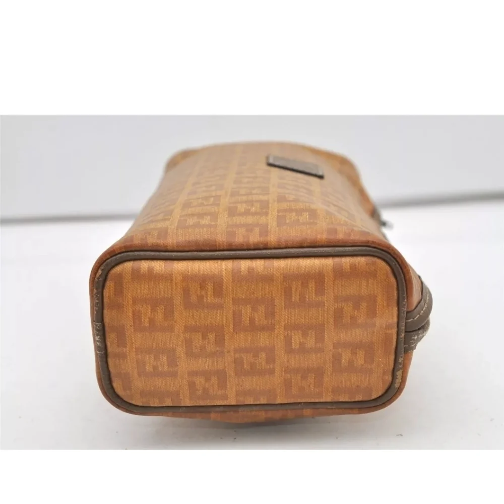 Fendi Zucca Vintage Rare Clutch Pouch W/Leather Trim Strap - Picture 5 of 16